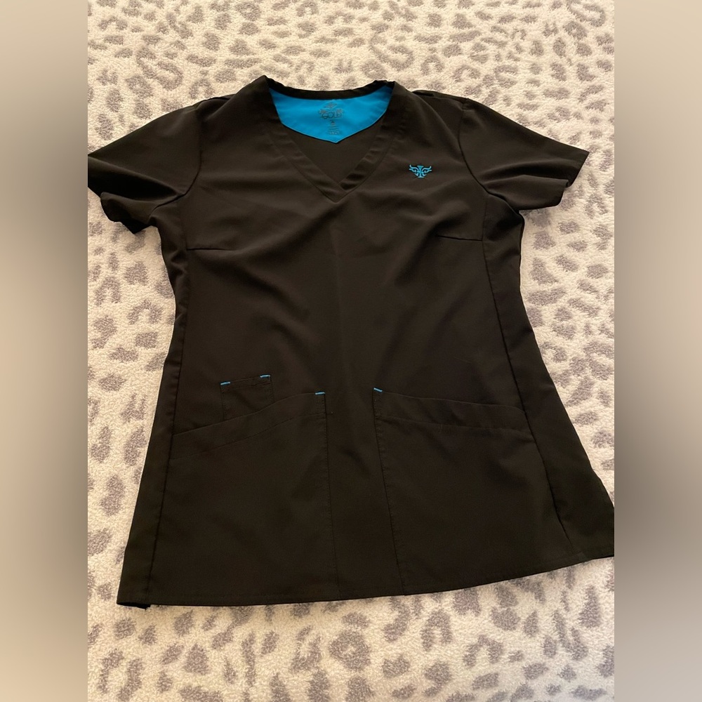Extra small scrub top black